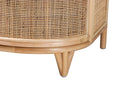 Embla Natural Brown Rattan 2-Drawer Nightstand Baxton