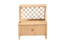Mina Natural Brown Rattan 1-Drawer Nightstand Baxton