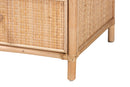 Mina Natural Brown Rattan 1-Drawer Nightstand Baxton