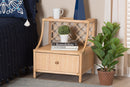 Mina Natural Brown Rattan 1-Drawer Nightstand Baxton
