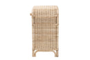 Calypso Natural Brown Rattan 1-Drawer Nightstand Baxton
