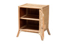 Rasima Natural Brown Rattan Nightstand Baxton