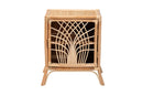 Rasima Natural Brown Rattan Nightstand Baxton