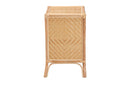 Rasima Natural Brown Rattan Nightstand Baxton