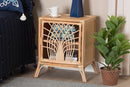 Rasima Natural Brown Rattan Nightstand Baxton