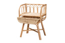 Caron Natural Brown Rattan Nightstand Baxton
