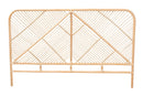 Alyssa Natural Brown Rattan Queen Size Standalone Headboard Baxton