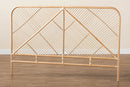 Alyssa Natural Brown Rattan Queen Size Standalone Headboard Baxton