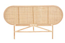 Morgan Natural Brown Rattan Queen Size Standalone Headboard Baxton