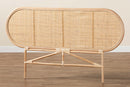 Morgan Natural Brown Rattan Queen Size Standalone Headboard Baxton