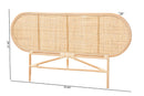 Morgan Natural Brown Rattan Queen Size Standalone Headboard Baxton