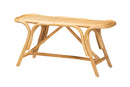 Darcy Natural Brown Rattan Accent Bench Baxton