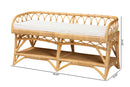 Greyson Natural Brown Rattan Bench Baxton