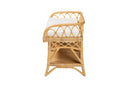 Greyson Natural Brown Rattan Bench Baxton