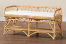 Greyson Natural Brown Rattan Bench Baxton