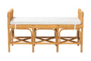 Nicolette Natural Brown Rattan Bench Baxton