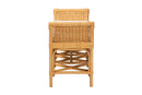 Nicolette Natural Brown Rattan Bench Baxton