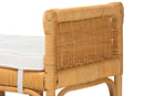 Nicolette Natural Brown Rattan Bench Baxton