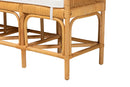 Nicolette Natural Brown Rattan Bench Baxton