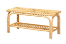 Torin Natural Brown Rattan Accent Bench Baxton