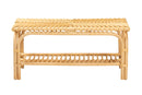 Torin Natural Brown Rattan Accent Bench Baxton