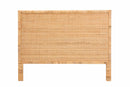 Calisto Natural Brown Rattan and Mahogany Wood King Size Headboard Baxton