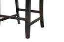 Lucy Modern Beige Fabric and Dark Brown 2Pc Counter Stool Set Baxton