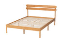 Cassidy Japandi Sandy Brown Queen Size Platform Bed Baxton