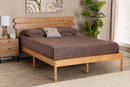 Cassidy Japandi Sandy Brown Queen Size Platform Bed Baxton