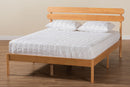 Cassidy Japandi Sandy Brown Queen Size Platform Bed Baxton