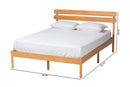 Cassidy Japandi Sandy Brown Queen Size Platform Bed Baxton