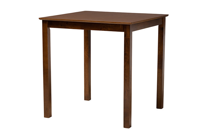 Marin Modern Gray Fabric and Walnut Brown 5-Piece Pub Set Baxton