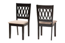 Kiara Modern Beige Fabric and Espresso Brown Dining Chair Baxton