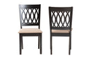 Kiara Modern Beige Fabric and Espresso Brown Dining Chair Baxton