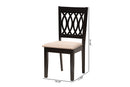 Kiara Modern Beige Fabric and Espresso Brown Dining Chair Baxton