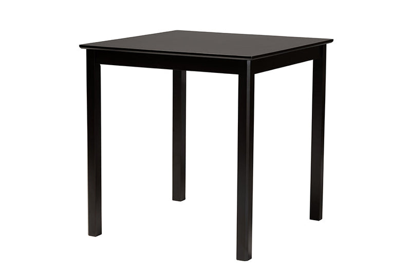Oteria Modern Gray Fabric and Dark Brown 5-Piece Pub Set Baxton