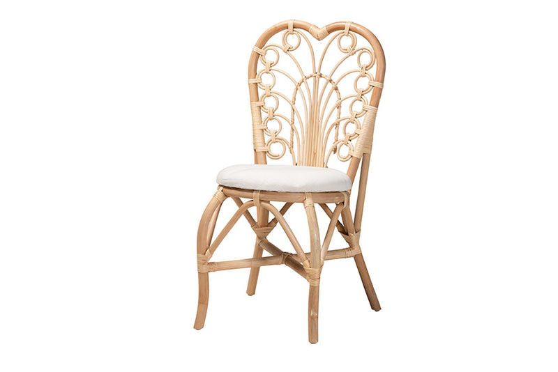 Brooklyn Natural Brown Rattan Dining Chair Baxton