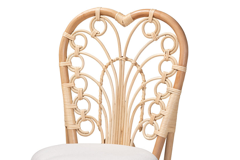 Brooklyn Natural Brown Rattan Dining Chair Baxton