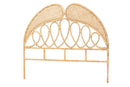 Alana Natural Brown Rattan Queen Size Standalone Headboard Baxton