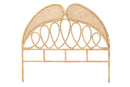 Alana Natural Brown Rattan Queen Size Standalone Headboard Baxton