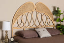 Alana Natural Brown Rattan Queen Size Standalone Headboard Baxton