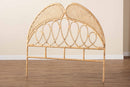 Alana Natural Brown Rattan Queen Size Standalone Headboard Baxton