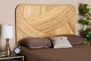 Annette Natural Brown Rattan Queen Size Standalone Headboard Baxton
