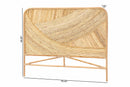 Annette Natural Brown Rattan Queen Size Standalone Headboard Baxton