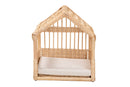 Savino Natural Brown Rattan Pet Bed Baxton