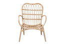 Imogene Natural Brown Rattan Arm Chair Baxton