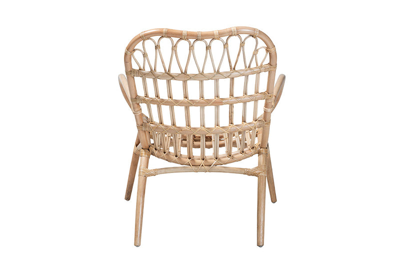 Imogene Natural Brown Rattan Arm Chair Baxton