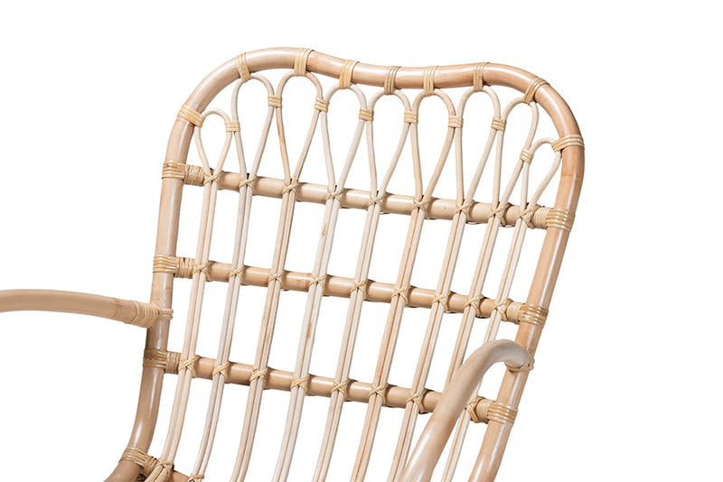 Imogene Natural Brown Rattan Arm Chair Baxton