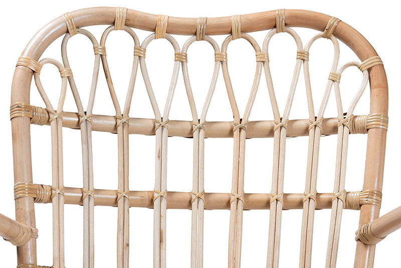 Imogene Natural Brown Rattan Arm Chair Baxton