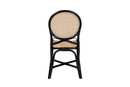 Denver Two-Tone Black and Natural Brown Rattan Dining Chair Baxton